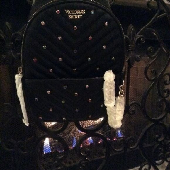 Victoria’s Secret Black City Gem Studded Backpack NWT main image 9